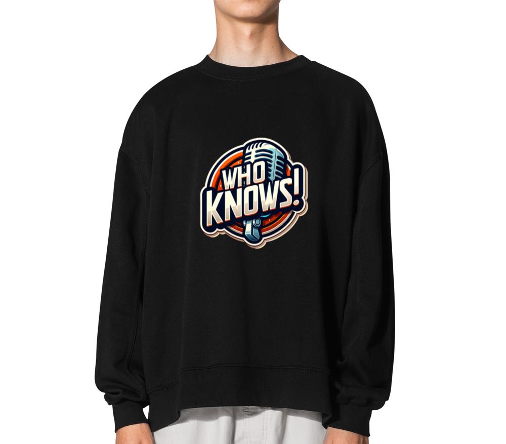 Title_ Who Knows Funny Microphone Design for Music - Unisex Sweatshirt