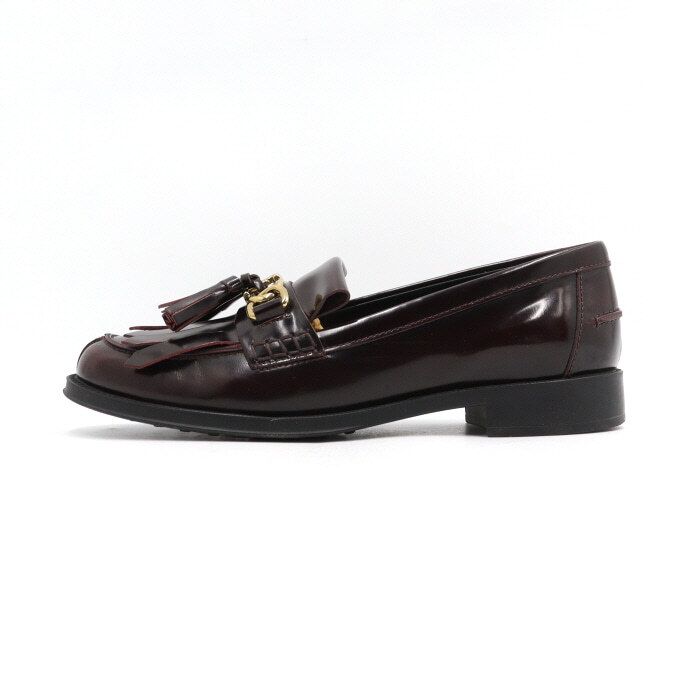 Tods Tassel Leather Women's Loafers Shoes AA46420