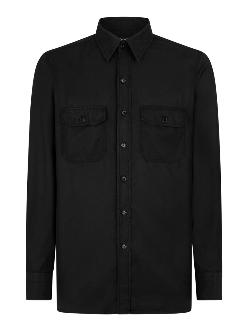 Tom Ford FLUID TWILL MILITARY FIT SHIRT