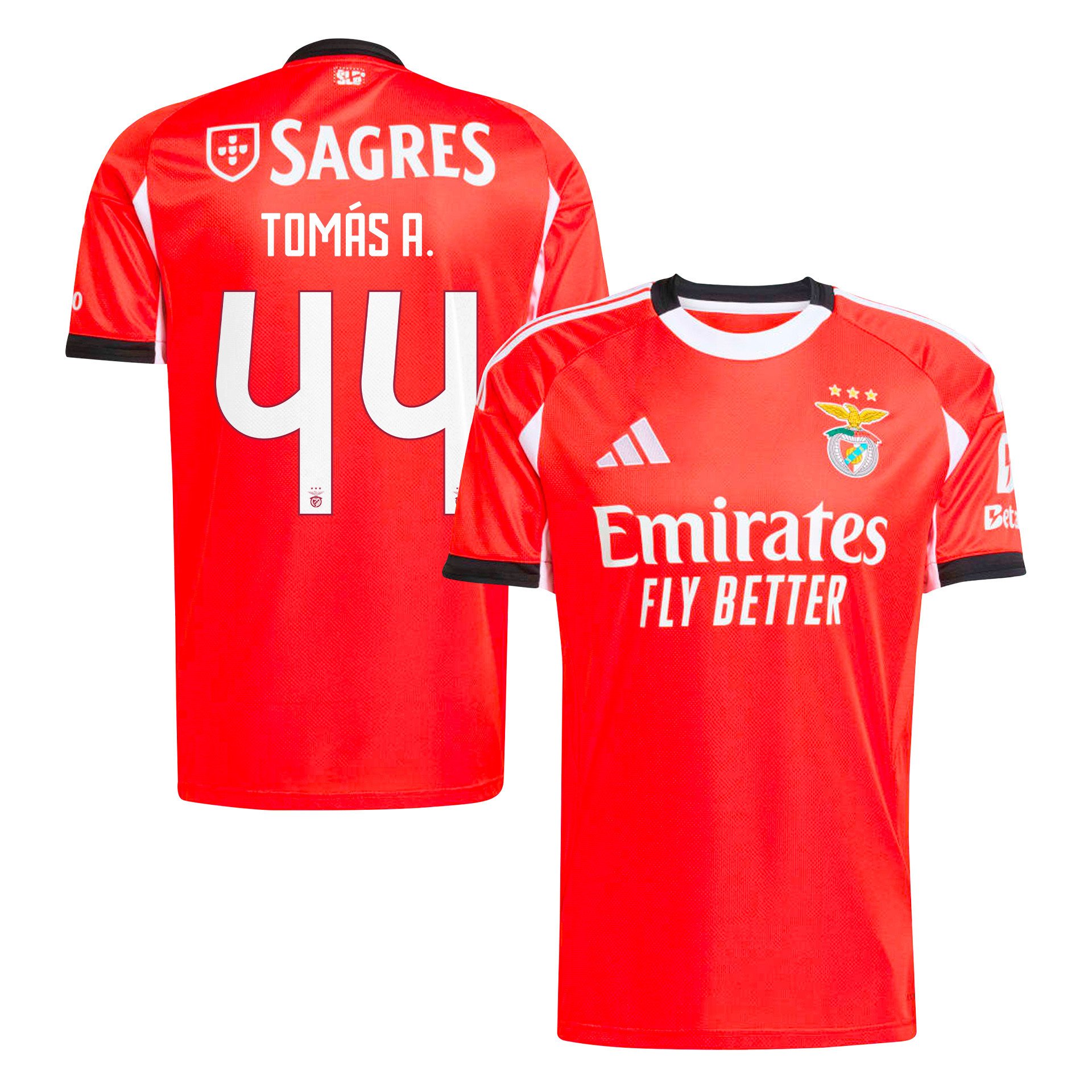 Toms Arajo 44 SL Benfica 2025/26 Home Men Jersey - Red