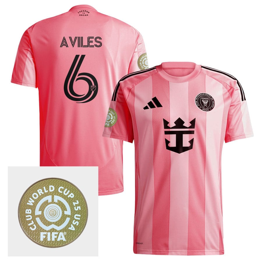 Toms Avils 6 Inter Miami CF 2025 Euforia FIFA Club World Cup 25 USA Patch Men Jersey - Light Pink