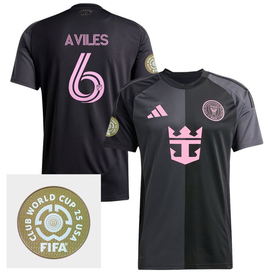 Toms Avils 6 Inter Miami CF 2025 The Fortitude Kit FIFA Club World Cup 25 USA Patch Men Jersey - Black