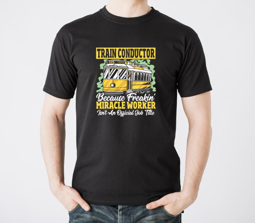 Train Conductor Official Job Title Railroad T-Shirts