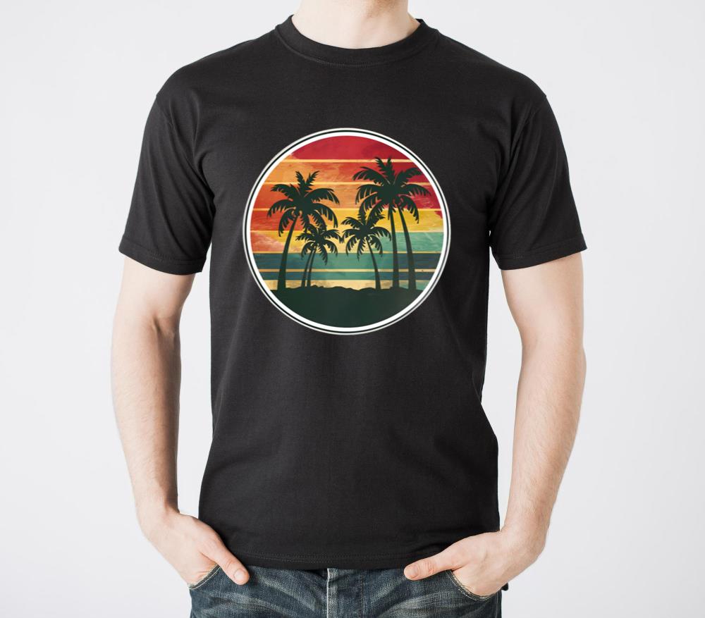 Tropical Sunset Silhouette - Unisex Standard T-Shirt