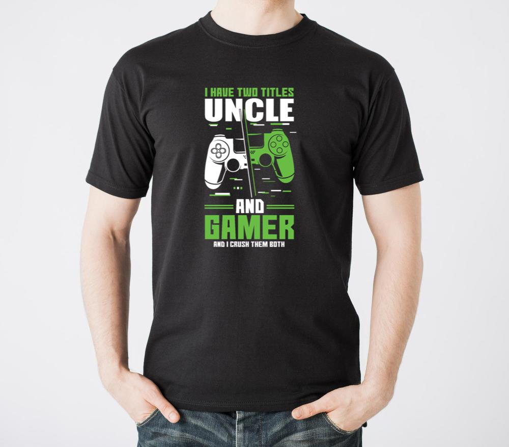 Two Titles Uncle Gamer Video Game Lover Gaming - Unisex Standard T-Shirt
