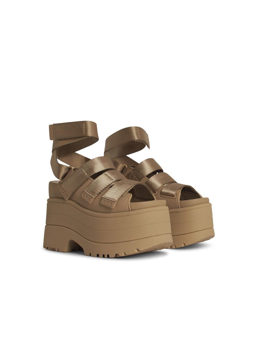 UGG ‘Goldenrise' Beige Rubber Sandals