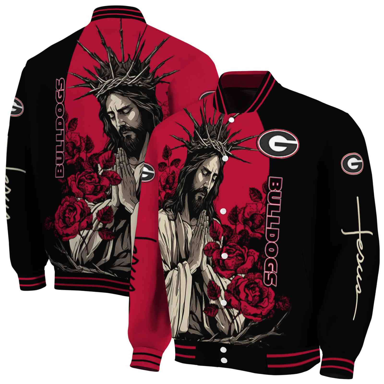 UMass Minutemen NCAA Fire Graphic All Over Print Red Jacket Custom For Football Fans