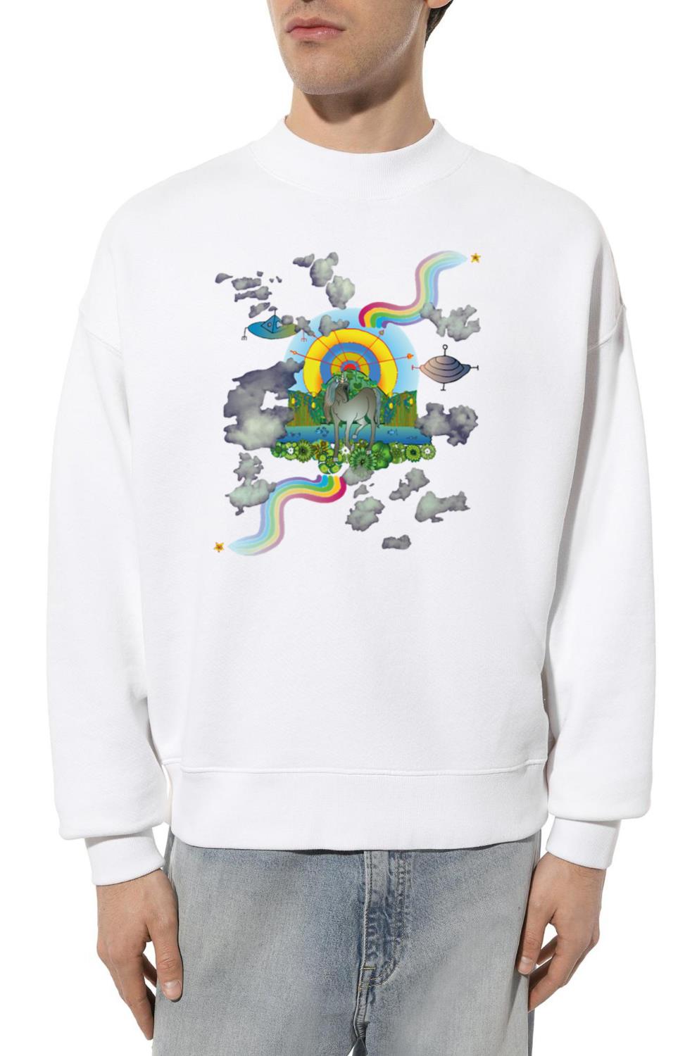 Unicorn Alien Rainbows - Unisex Sweatshirt