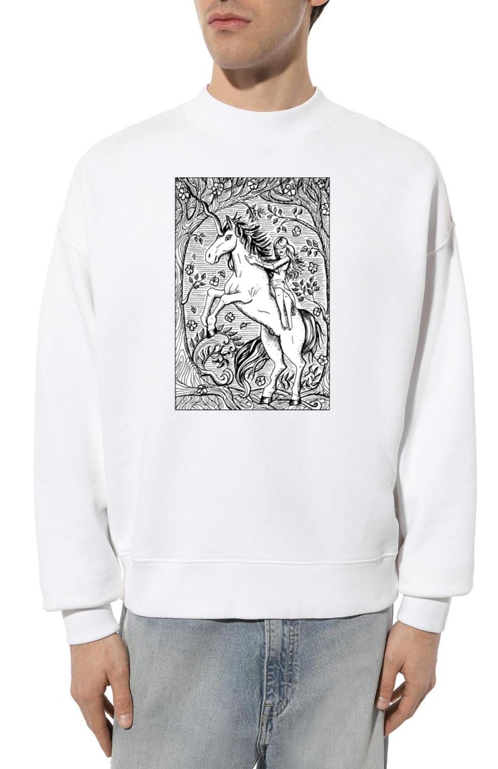 Unicorn Drawing - Unisex Sweatshirt
