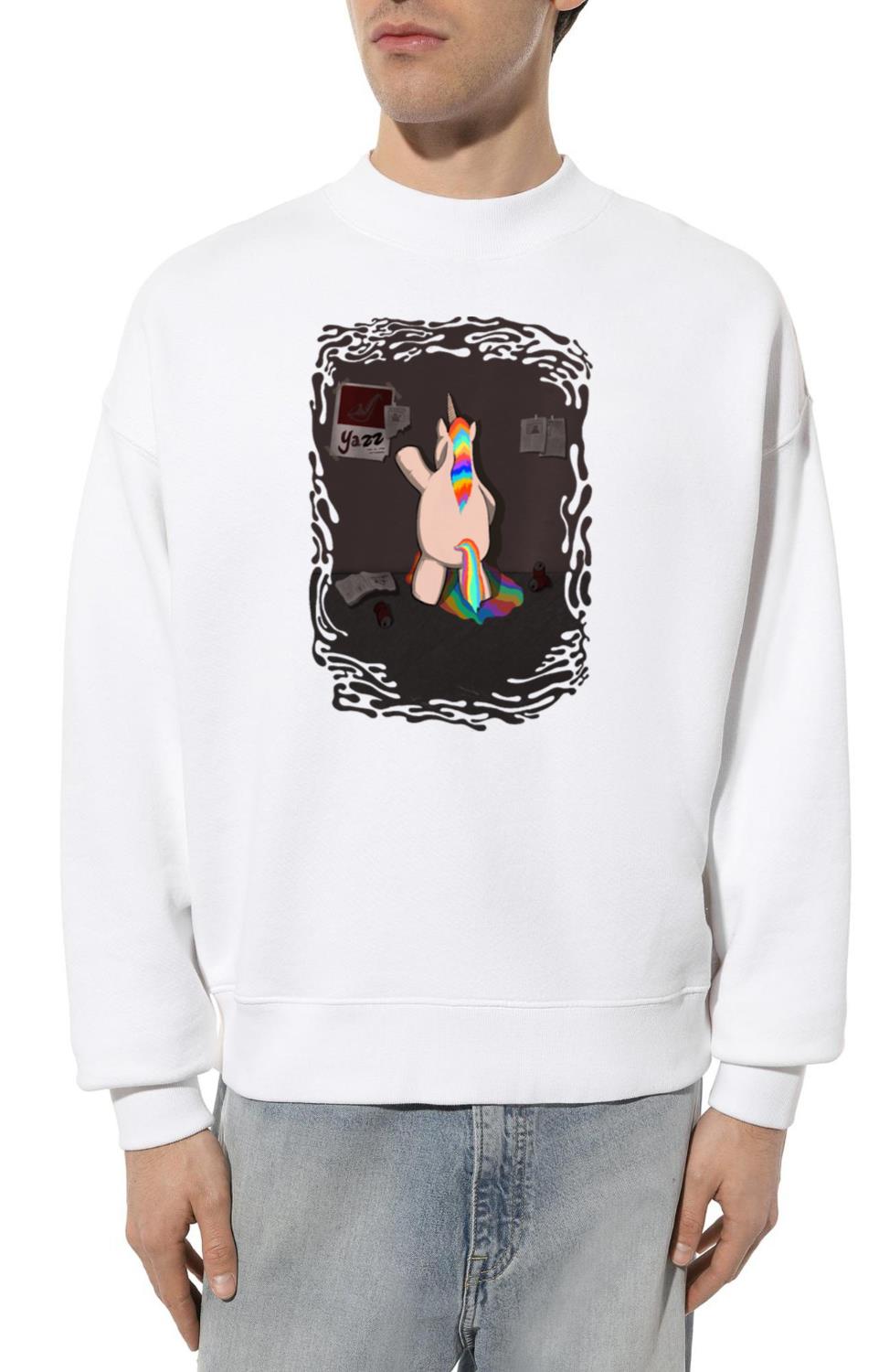 Unicorn taking a leak - Unisex Sweatshirt