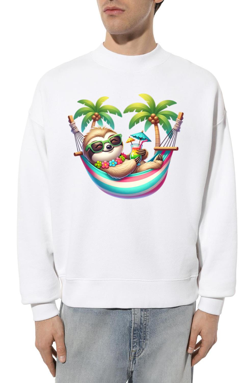 Vacation Happiness Sloth Lazy for a Sloth Fan_1 - Unisex Sweatshirt