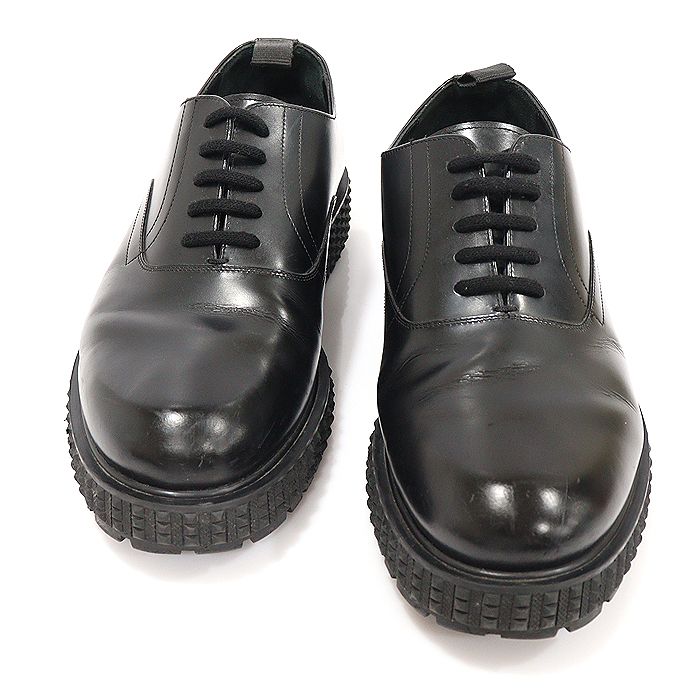 Valentino Black Leather Studded Punky-ch Platform Derby Shoes Men's 43.5 JY0S0893
