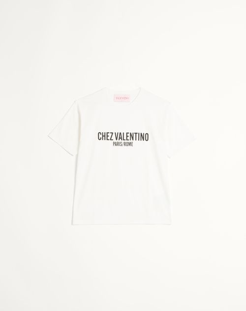 Valentino Garavani Cotton T-Shirt With Chez Valentino Print