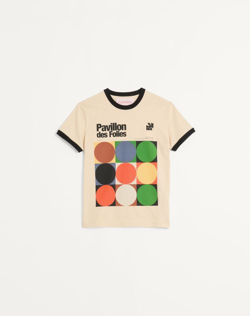 Valentino Garavani Cotton T-Shirt With Pavillon Des Folies Print