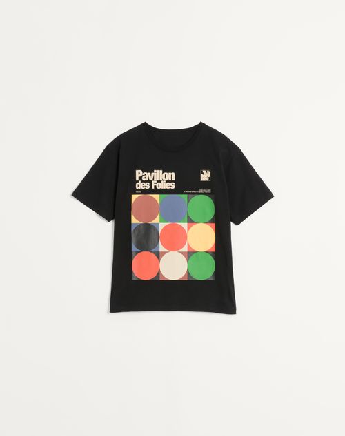 Valentino Garavani Cotton T-Shirt With Pavillon Des Folies Print