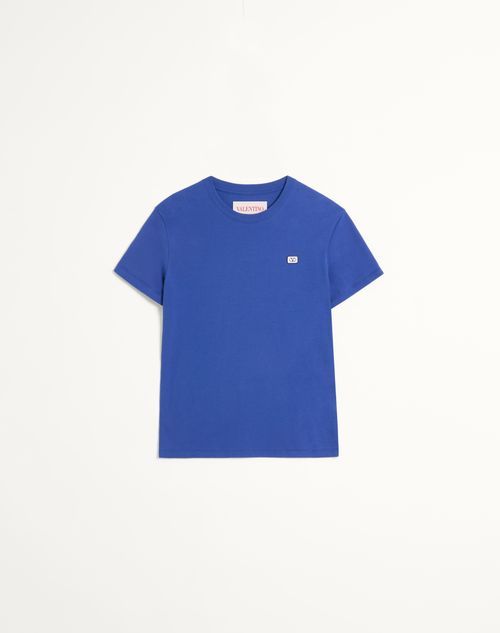 Valentino Garavani Cotton T-Shirt With Vlogo Patch