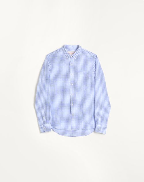 Valentino Garavani Linen Shirt With Vlogo Embroidery