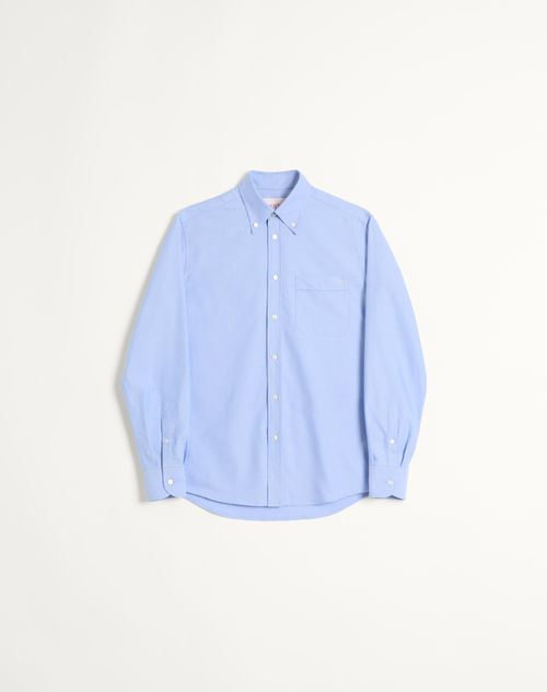 Valentino Garavani Vlogo Embroidered Cotton Shirt