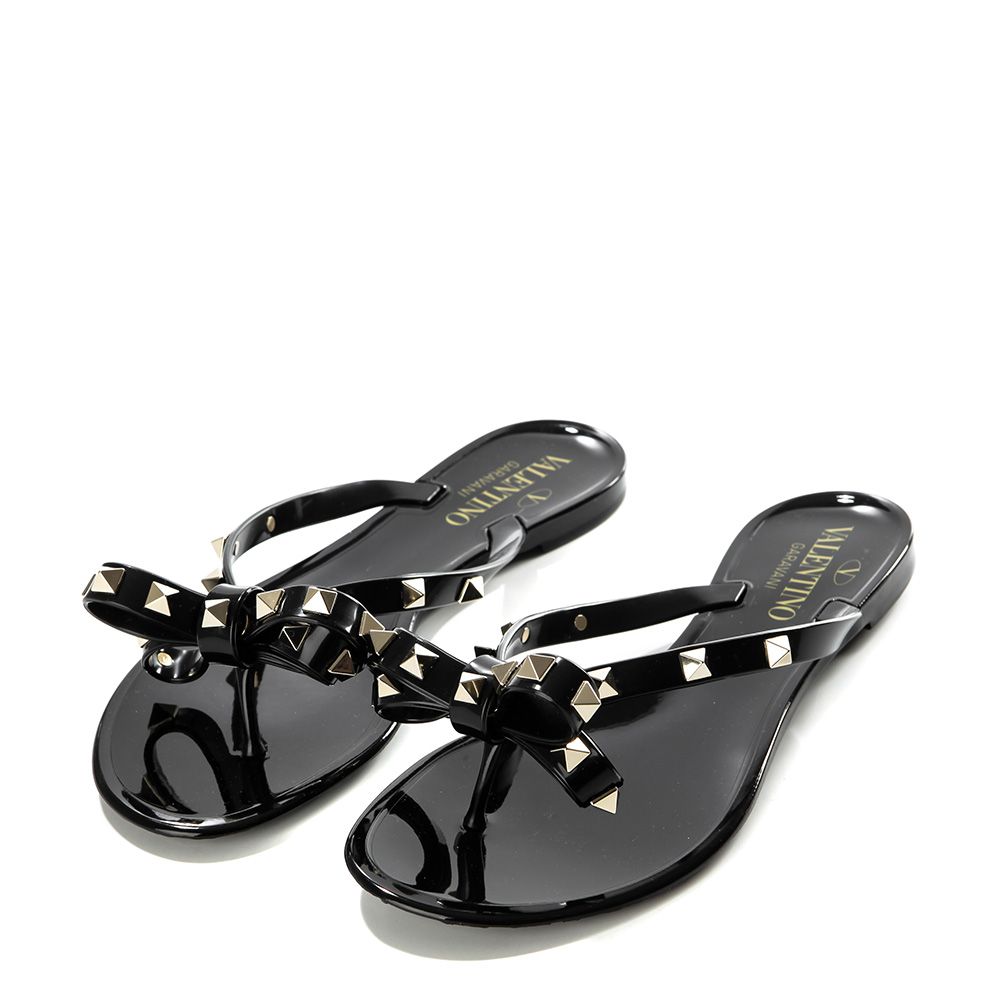 Valentino Women's Studded Flip-Flop Sandals (3W2S0552 PVS 0NO)