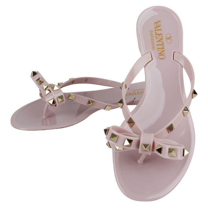 Valentino Women's Studded Flip-Flop Sandals 3W2S0552 PVS W34