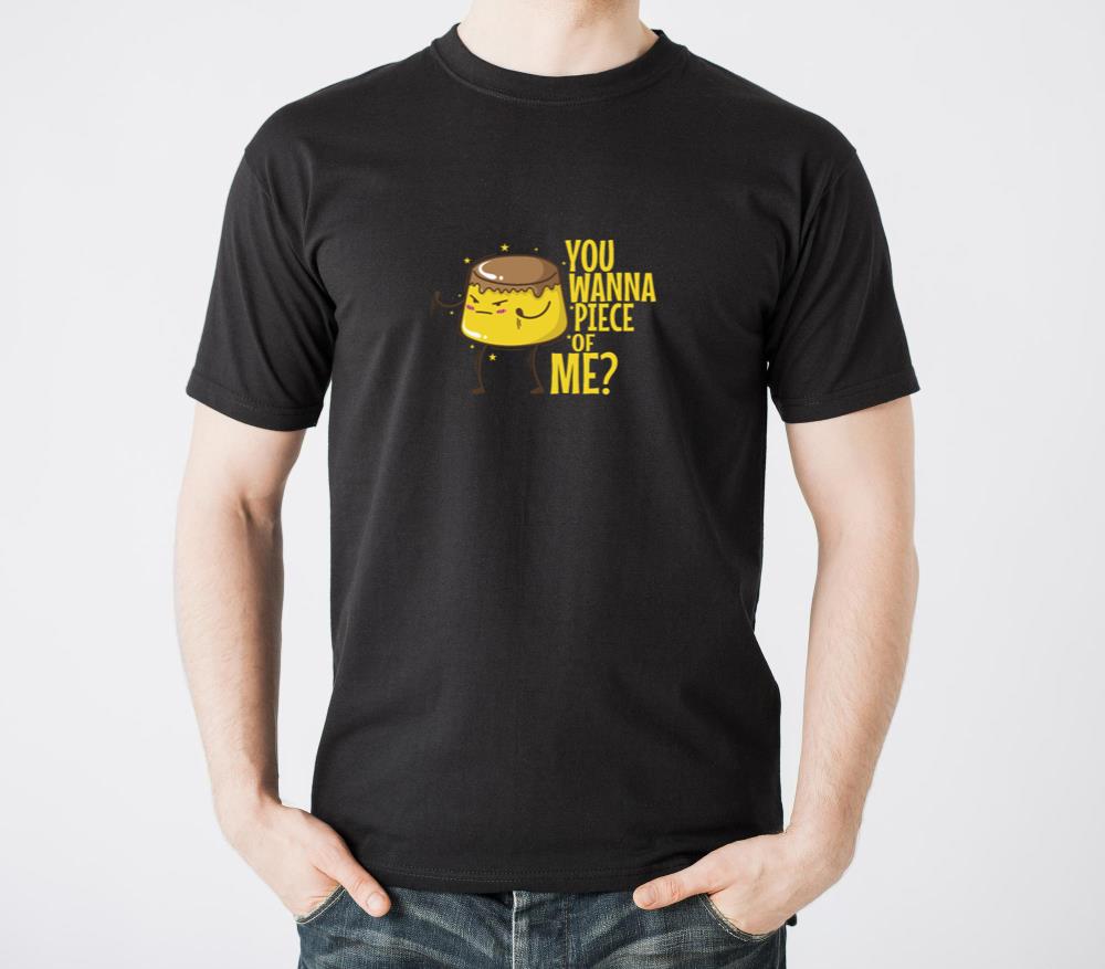 Vanilla Pudding with Chocolate Sauce Dessert - Unisex Standard T-Shirt