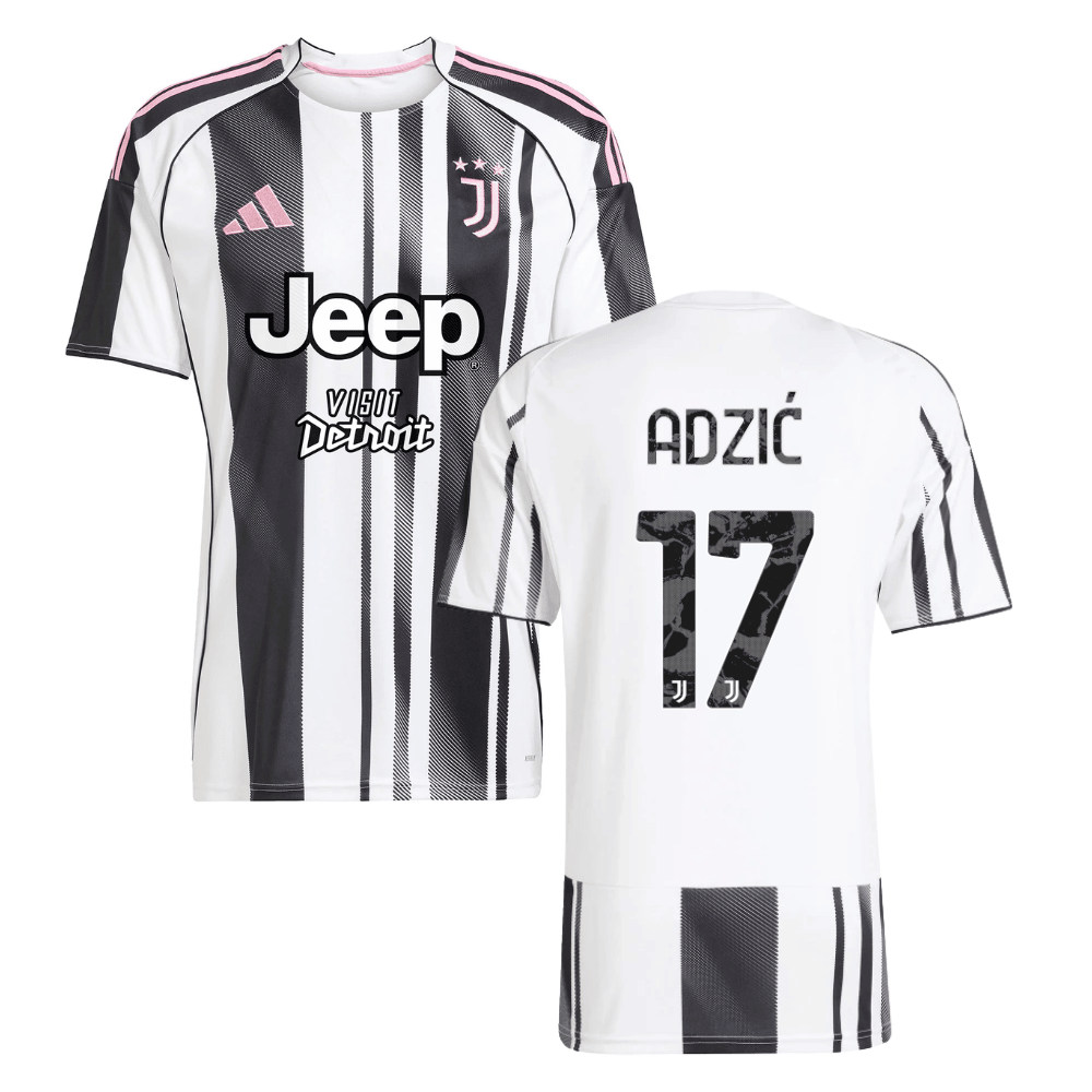 Vasilije Adzic 17 Juventus 2025-26 Home Men Jersey - White