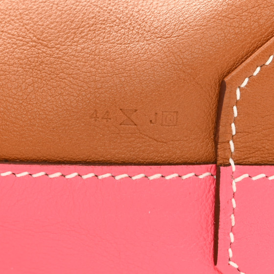 Veau Sikkim Double Sens 36 Reversible Tote Gold Rose Azalee Rouge Casaque Brique - Image 7