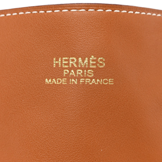 Veau Sikkim Double Sens 36 Reversible Tote Gold Rose Azalee Rouge Casaque Brique - Image 6