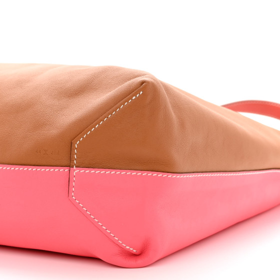 Veau Sikkim Double Sens 36 Reversible Tote Gold Rose Azalee Rouge Casaque Brique - Image 10