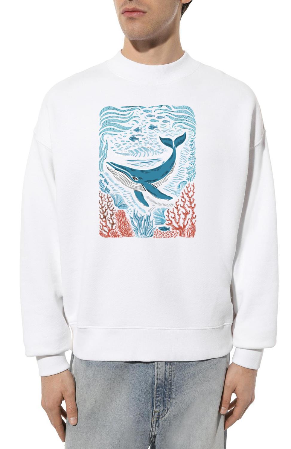 Vibrant Colorful Artistic Shark Design for a - Unisex Sweatshirt