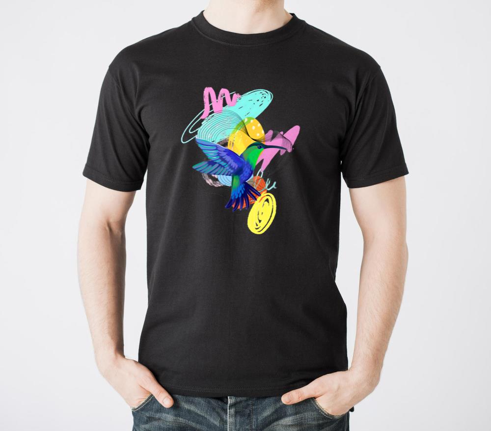 Vibrant Hummingbird Symphony - Unisex Standard T-Shirt
