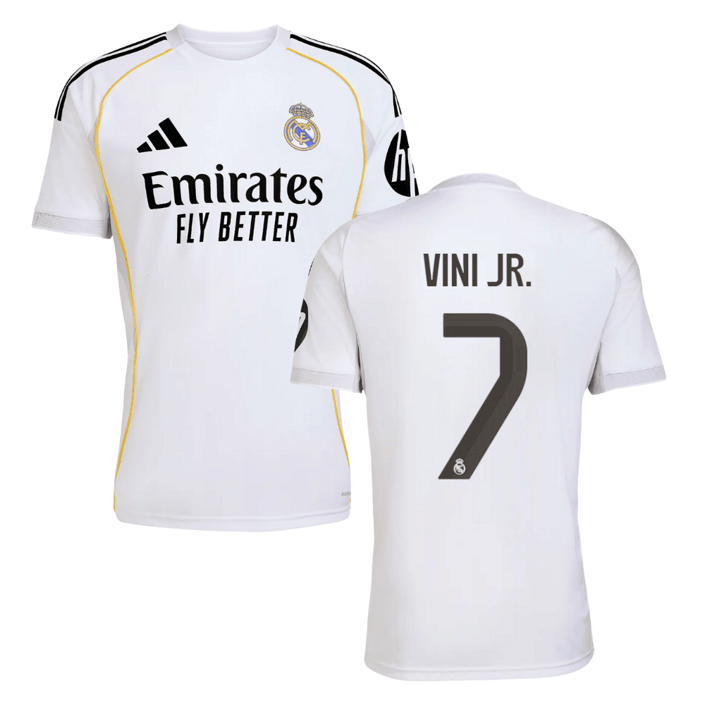 Vincius Jnior 7 Real Madrid 2025/26 Home Men Jersey - White