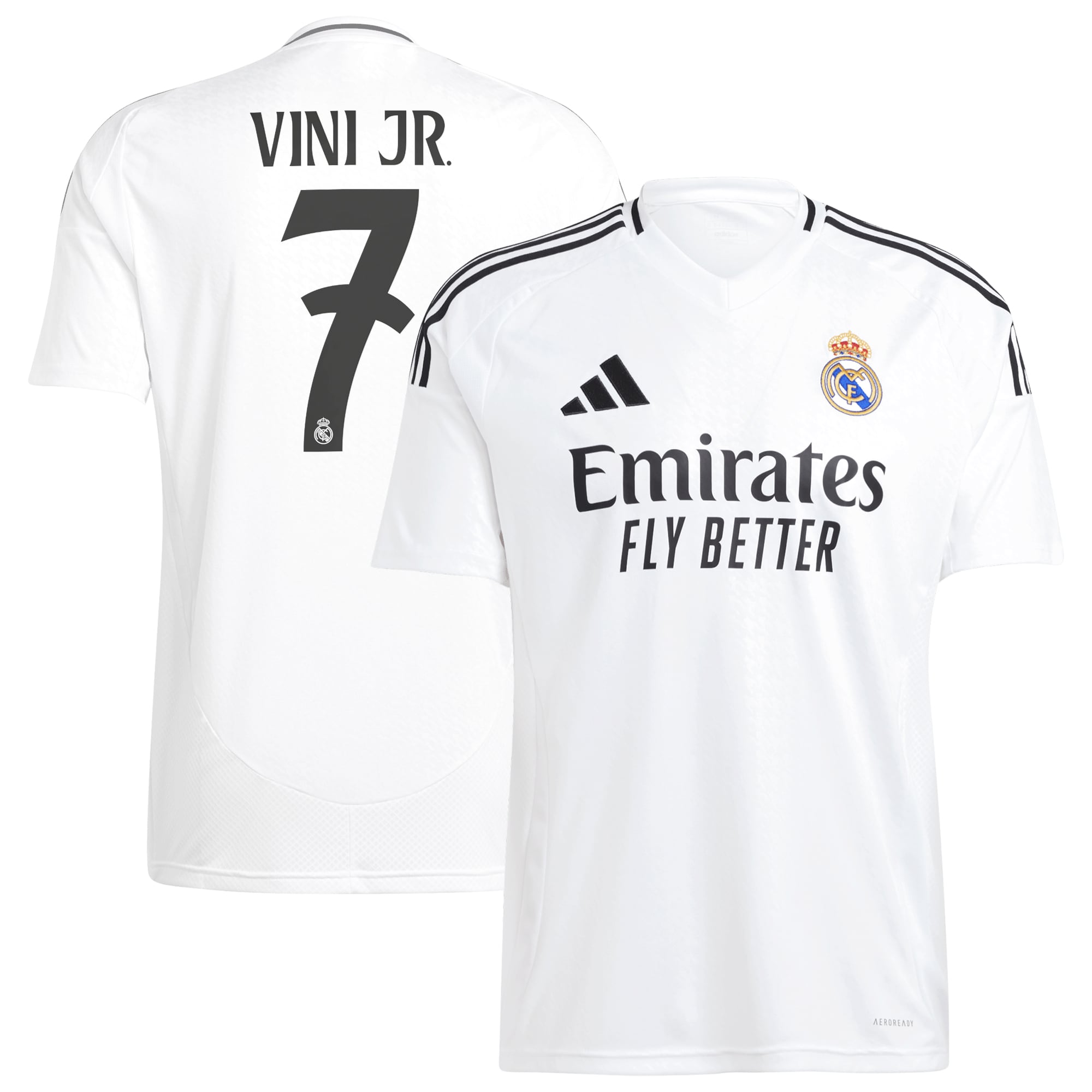 Vini Jr. Real Madrid adidas 2024/25 Home Replica Player Jersey - White