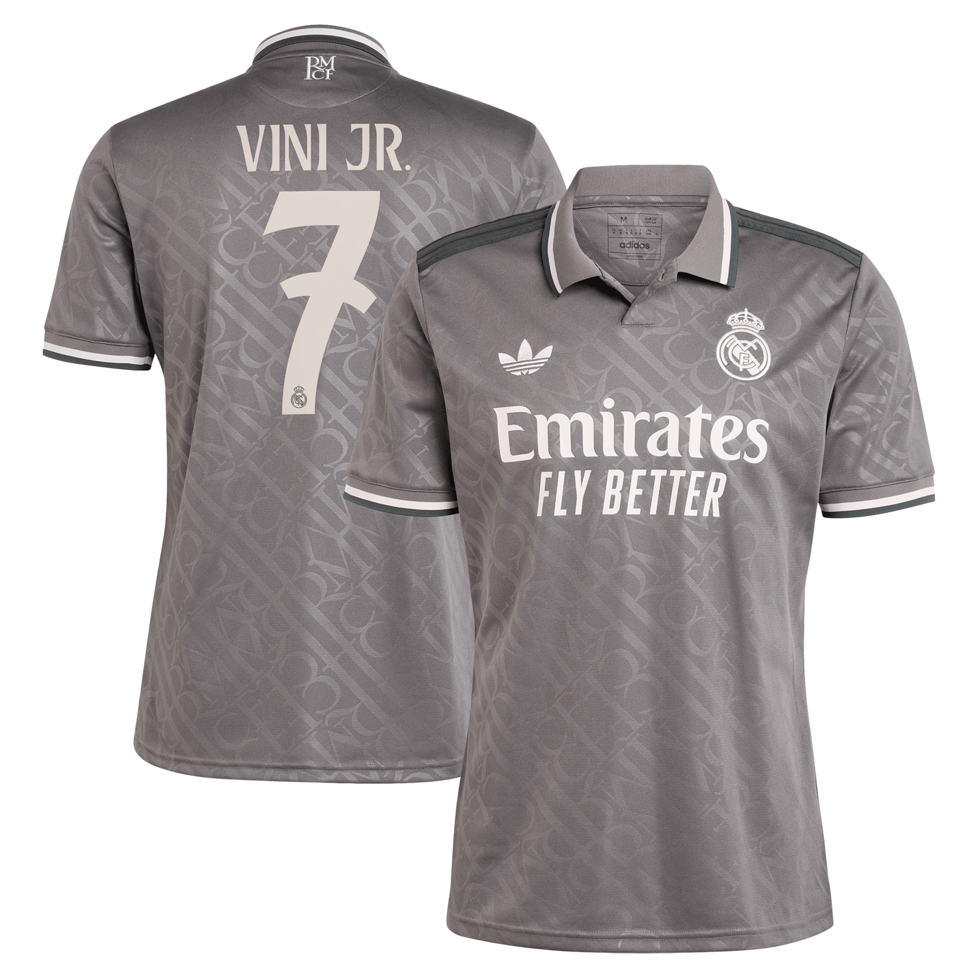Vini Jr. Real Madrid adidas Originals 2024/25 Third Replica Player Jersey - Charcoal