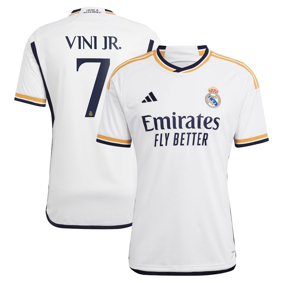 Vinicius Jr. 7 Real Madrid 2023-24 Home Jersey - White, Men