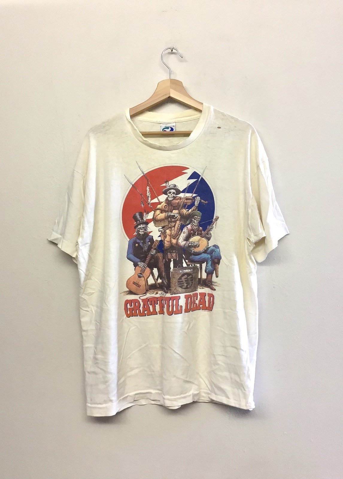 Vintage 1993 Grateful Dead Jug Band Liquid Blue Tshirt
