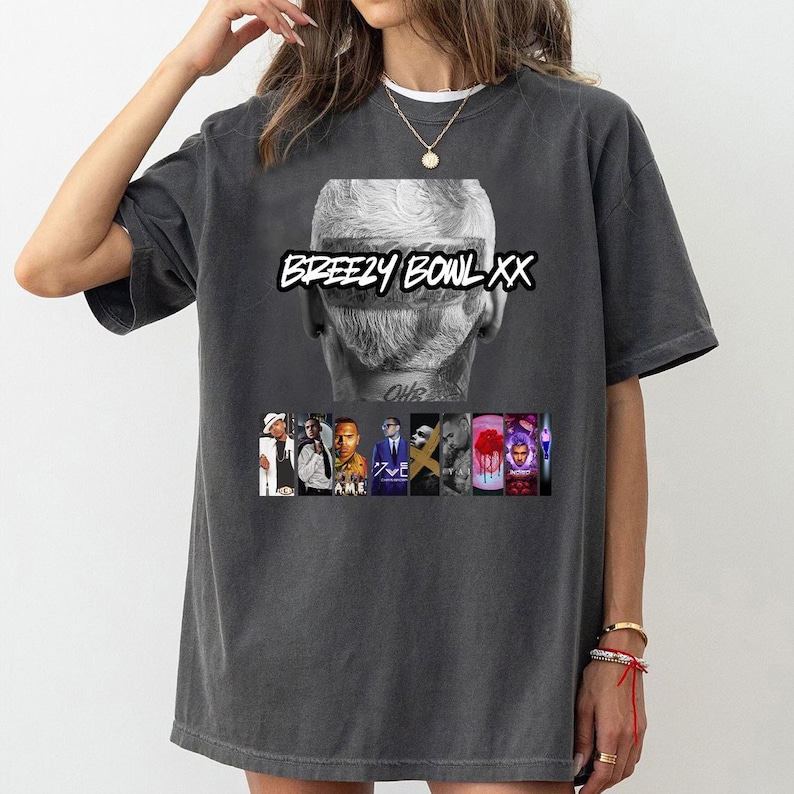 Vintage Chris Brown Breezy Bowl Xx T-Shirt, Chris Brown Album Shirt