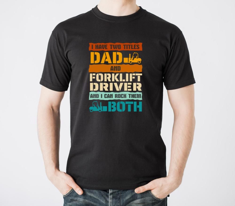 Vintage Funny Dad and Forklift Driver - Unisex Standard T-Shirt