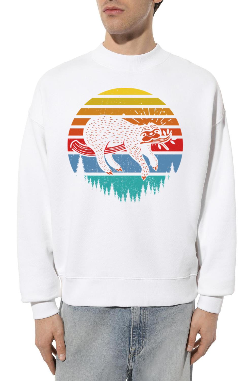 Vintage Retro Style Sloth Animal Lover - Unisex Sweatshirt