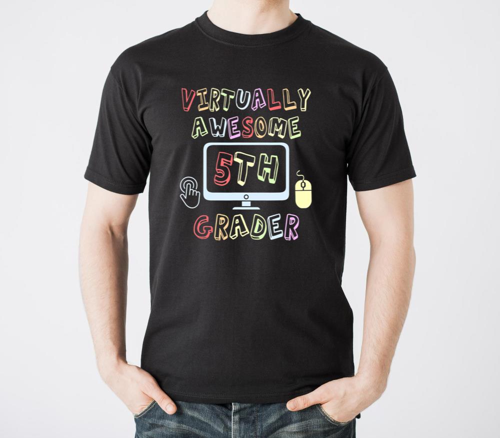 Virtually Awesome Fifth Grader e-Learning Back To - Unisex Standard T-Shirt