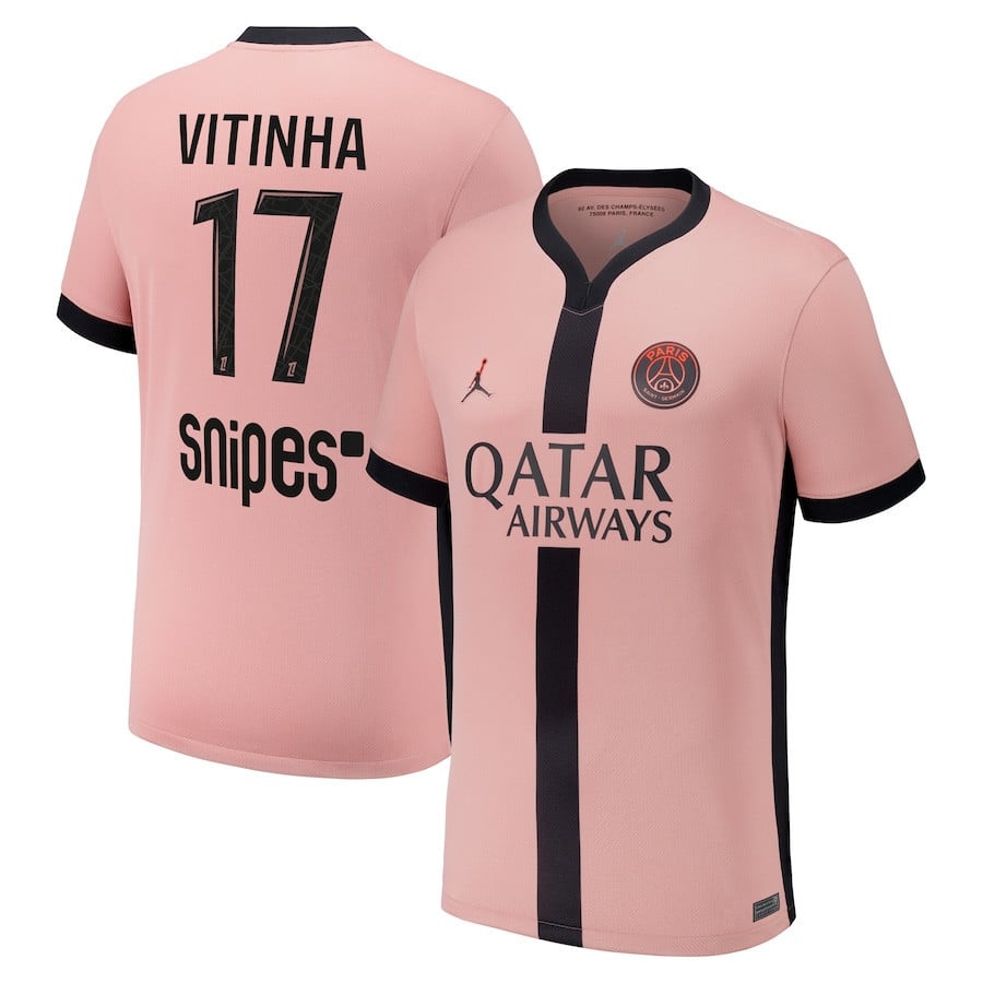 Vitinha 17 Paris Saint-Germain 2024/25 Third Men Jersey - Pink