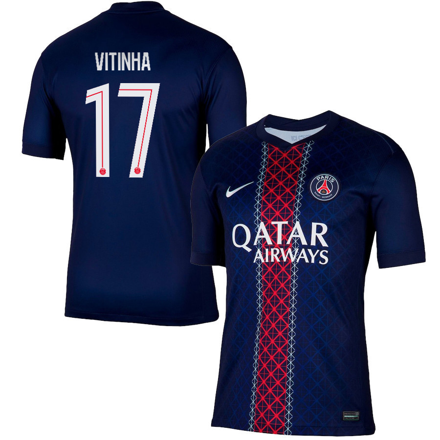 Vitinha 17 Paris Saint-Germain 2025/26 Home Men Jersey - Navy