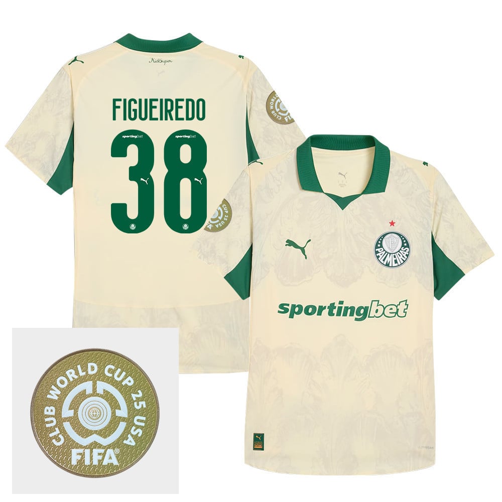 Vitor Figueiredo 38 SE Palmeiras x KidSuper 2025/26 FIFA Club World Cup 25 USA Patch Men Jersey - Yellow