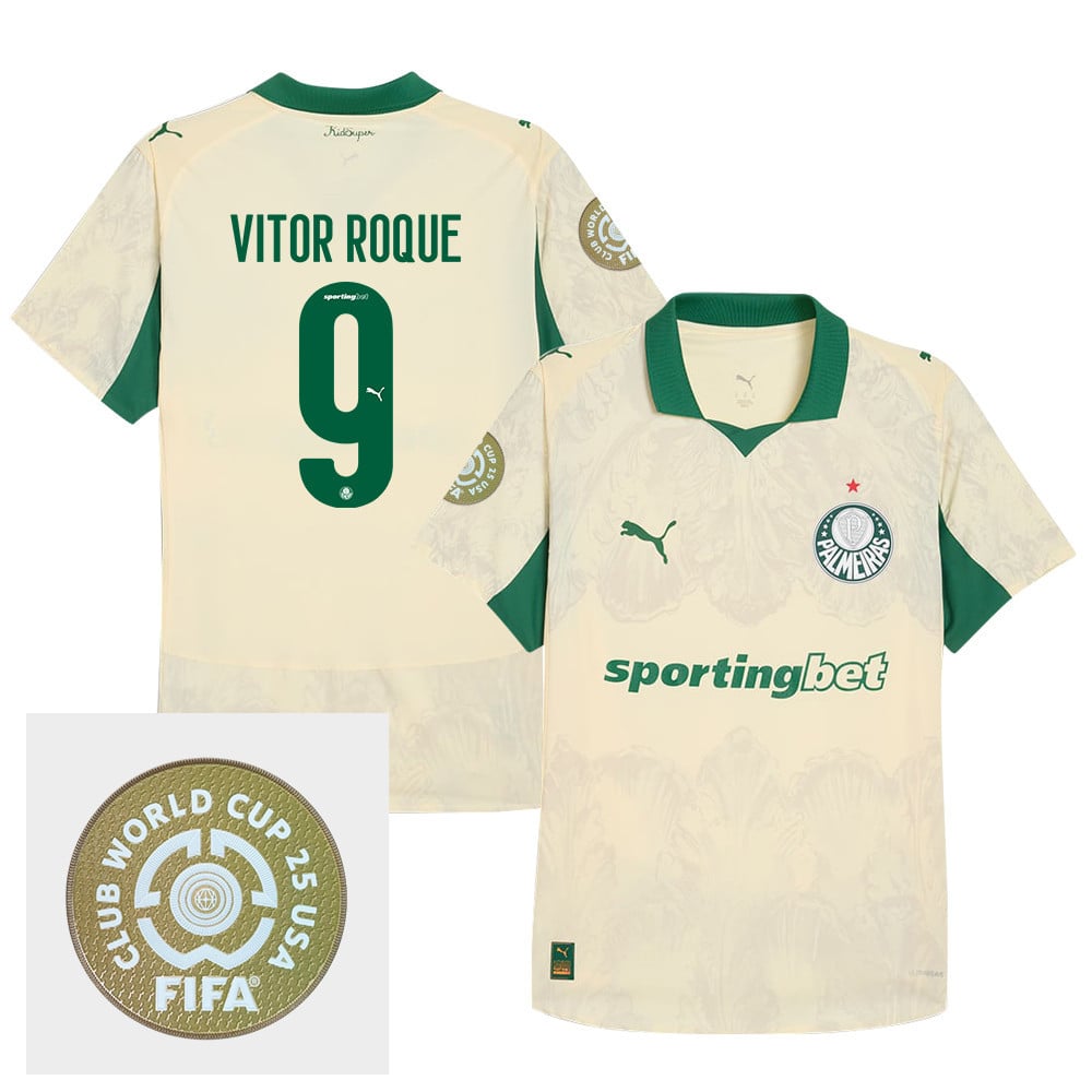 Vitor Roque 9 SE Palmeiras x KidSuper 2025/26 FIFA Club World Cup 25 USA Patch Men Jersey - Yellow