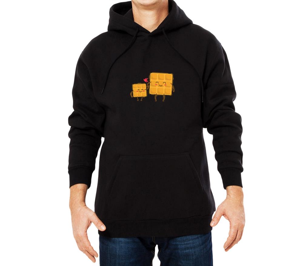 Waffle Mom with Waffle Child Dough Pastry - Unisex Hoodie