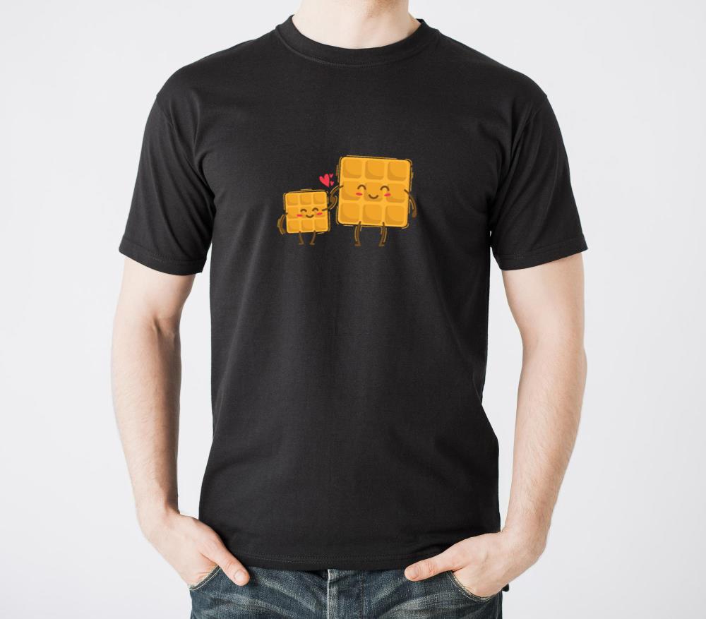 Waffle Mom with Waffle Child Dough Pastry - Unisex Standard T-Shirt
