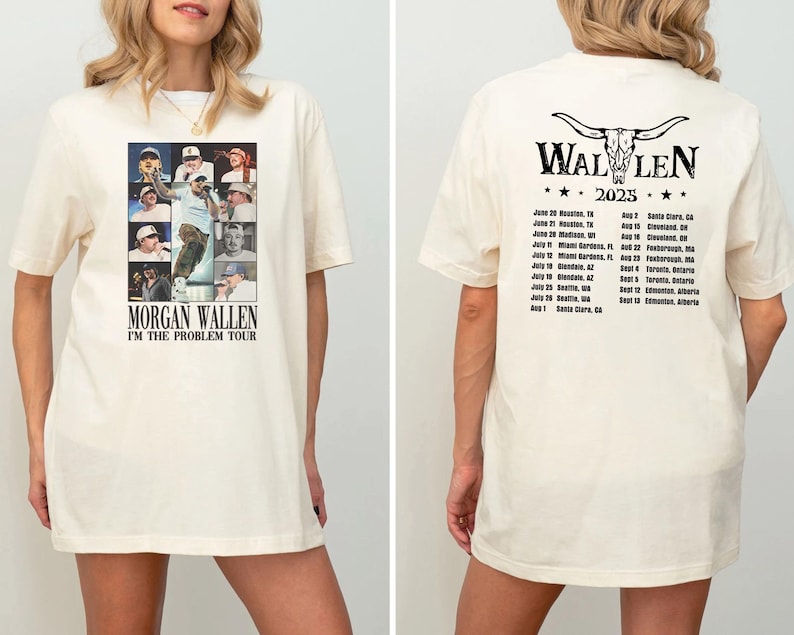 Wallen Two-Sided Shirt, Country Music Morgan Shirt, Retro Music Tour Shirt, If I'M The Problem 2025 Music Tour Shirt