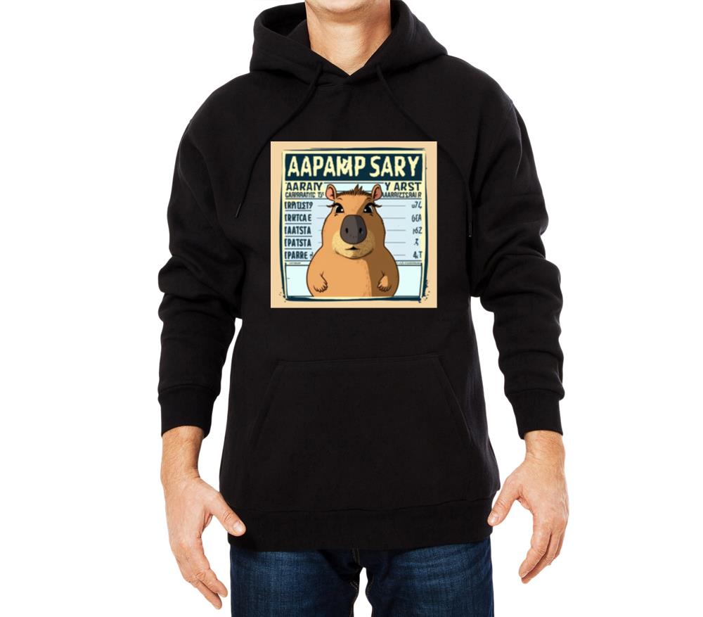 Wanted for 93 Felonies Na Capybara Mugshot Outlaw - Unisex Hoodie