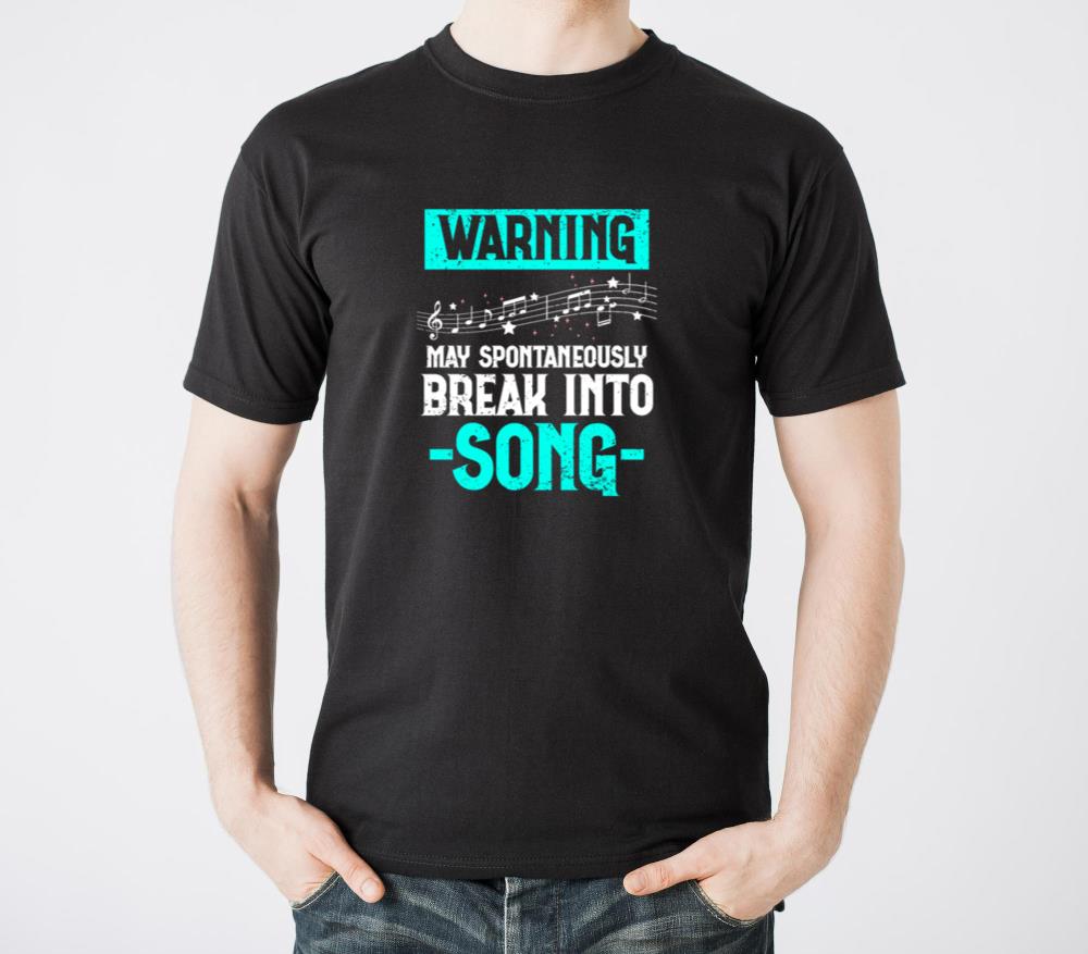 Warning May Spontaneously Break Into Song Karaoke T-Shirts