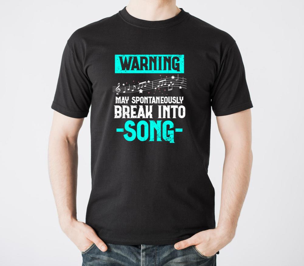 Warning May Spontaneously Break Into Song Karaoke - Unisex Standard T-Shirt